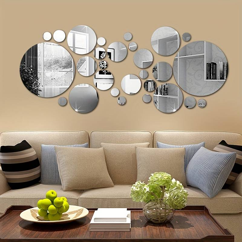 Home Theater Bathroom - 26 PCs 3D 아크릴 거울 벽