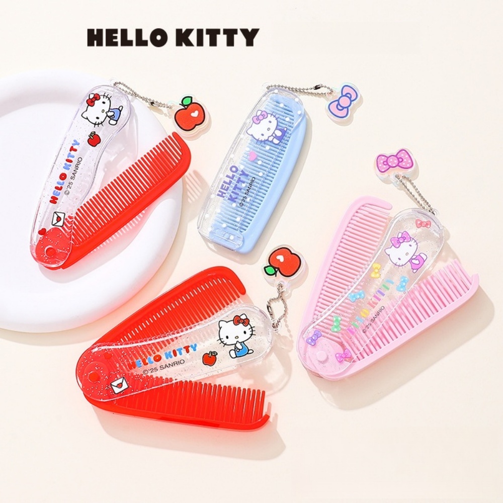 Home Theater Bathroom - 산리오 정품 접이식 머리 빗 거울