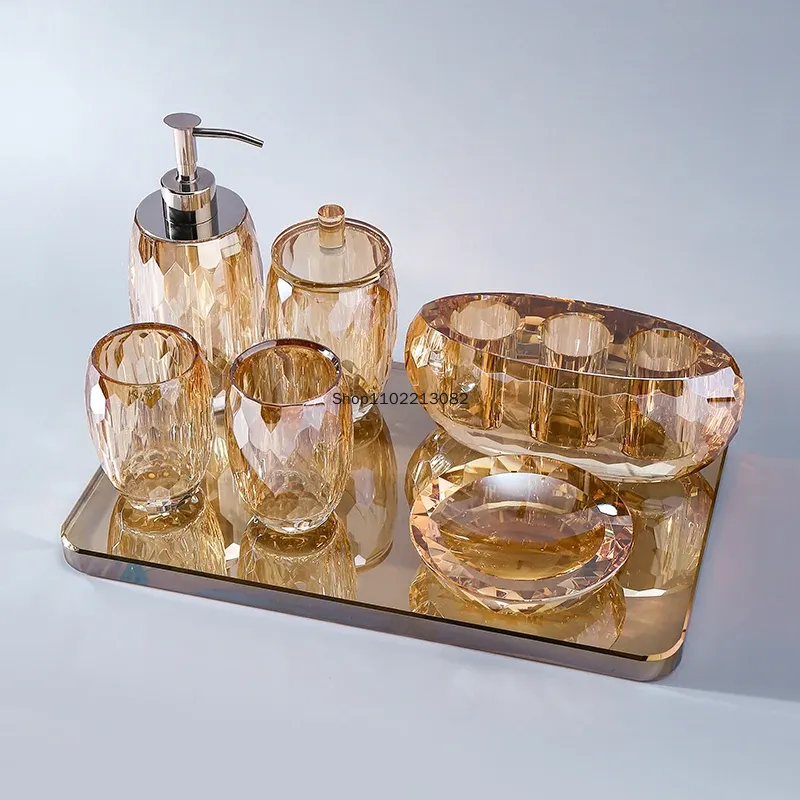 Zara Home Bathroom - 크리스탈 욕실용품 세트 고급 화장실 손