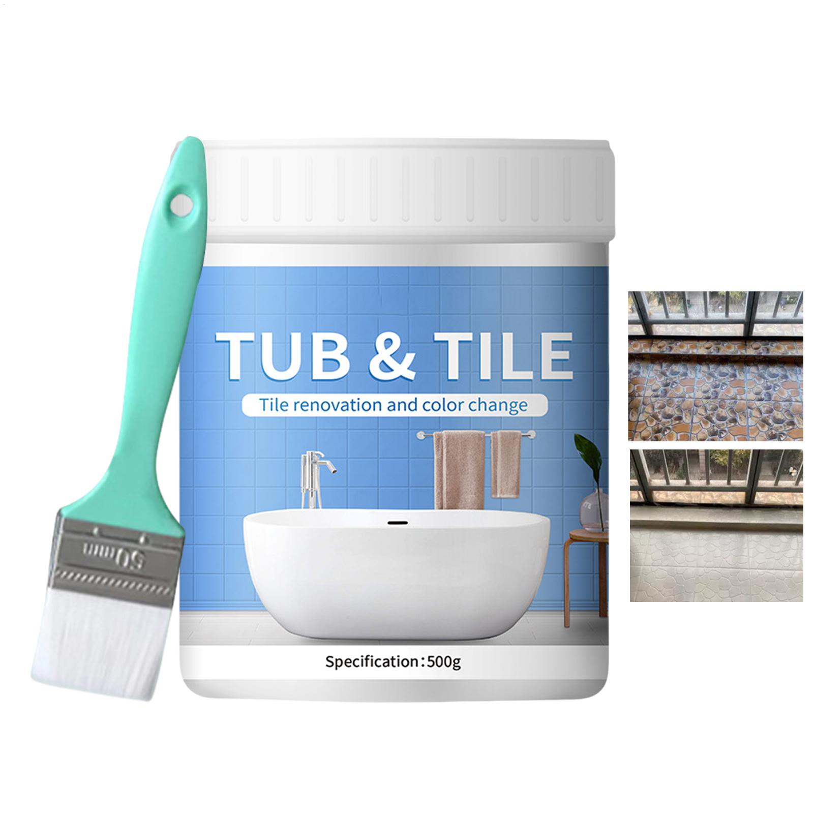 Home Bathroom Wall Tiles - 욕실 타일 페인트 키트 500g 수성