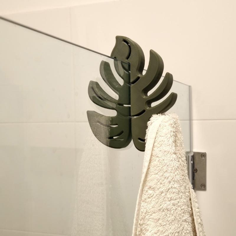 녹색 몬스테라 잎 모양 샤워 도어 걸이, 드릴 없이 설 - Jet Home Bathroom 리뷰 및 가격
