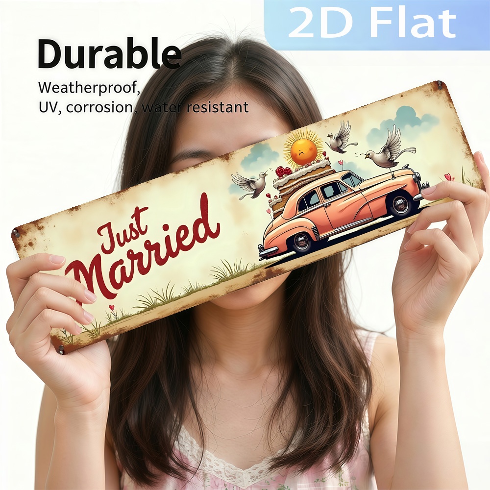 2D 플랫 - 'Just Married Car'라는 문 - Home Bathroom Fittings 리뷰 및 가격