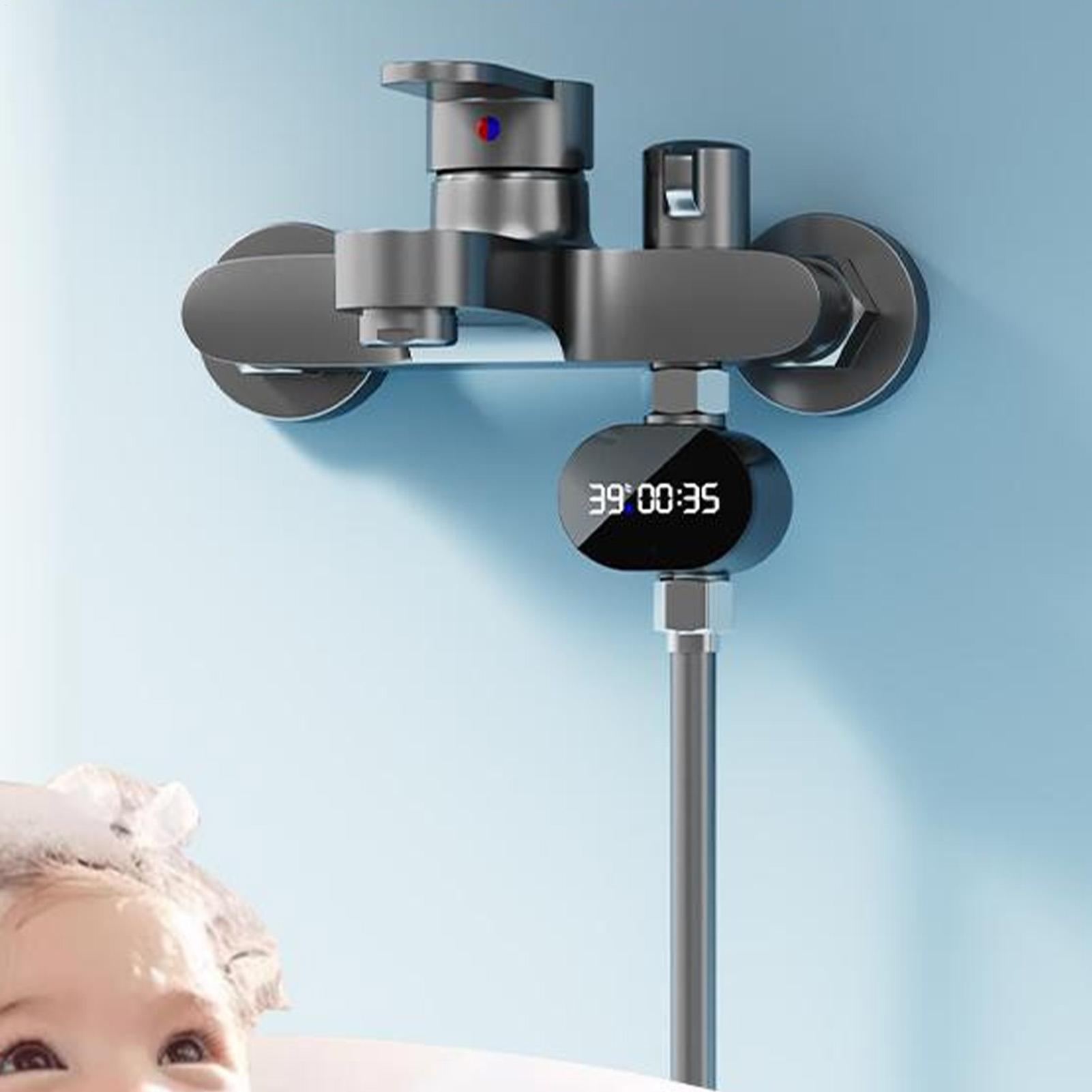 물 온도계 욕실 LED 디스플레이 샤워 온도계 검정 샤 - Home Bathroom Fittings 리뷰 및 가격