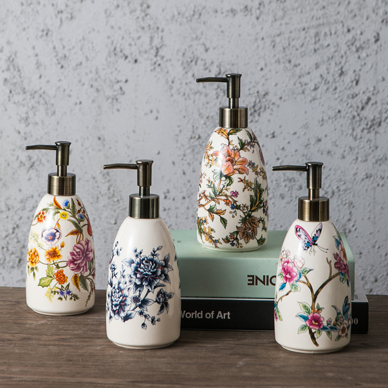 300ML 빈티지 세라믹 로션 병 크리 에이 티브 꽃  - Zara Home Bathroom 리뷰 및 가격