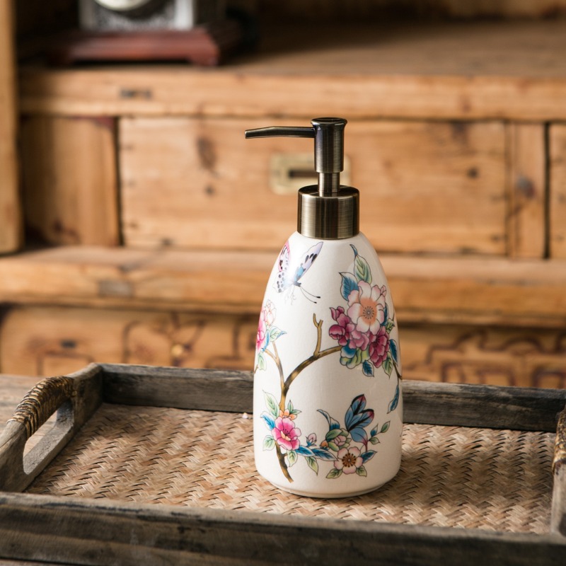 300ML 빈티지 세라믹 로션 병 크리 에이 티브 꽃  - Zara Home Bathroom 리뷰 및 가격