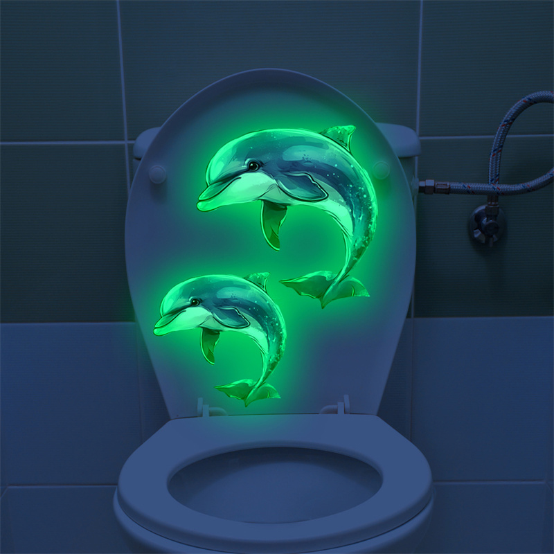 어둠 속에서 빛나는 돌고래 화장실 스티커 자체 접착 방 - Jet Home Bathroom 리뷰 및 가격
