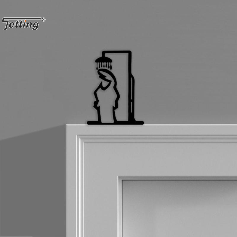 블랙 샤워 피규어 벽 장식 미니멀리스트 라인 메탈 욕실 - Jet Home Bathroom 리뷰 및 가격