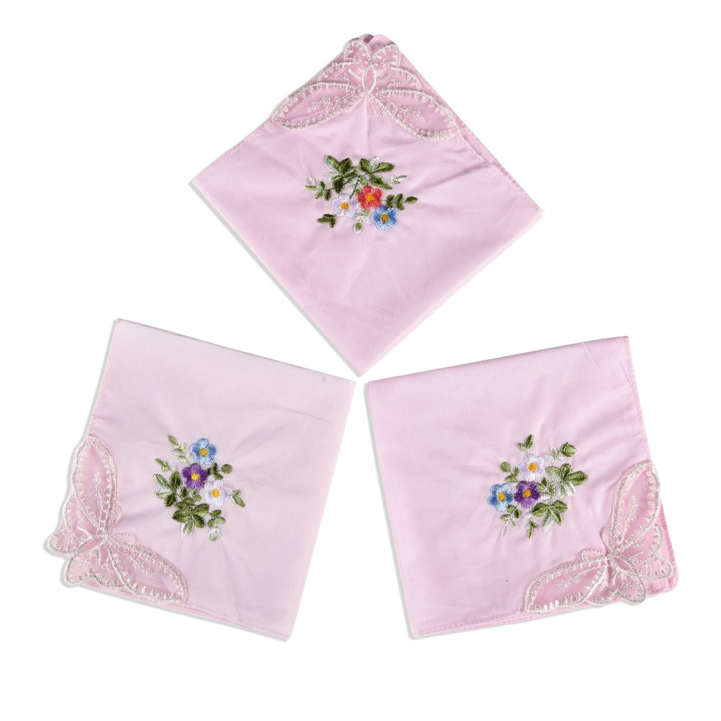 3PCS 럭셔리 코 튼 여성 Hankies 수 놓은 레 - Zara Home Bathroom 리뷰 및 가격