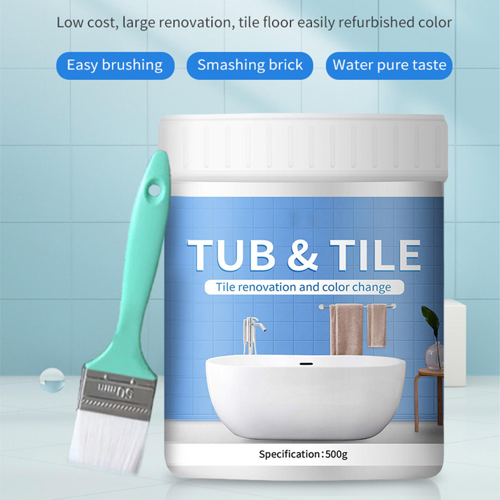 욕실 타일 페인트 키트 500g 수성 속건성 욕조 보수 - Home Bathroom Wall Tiles 리뷰 및 가격